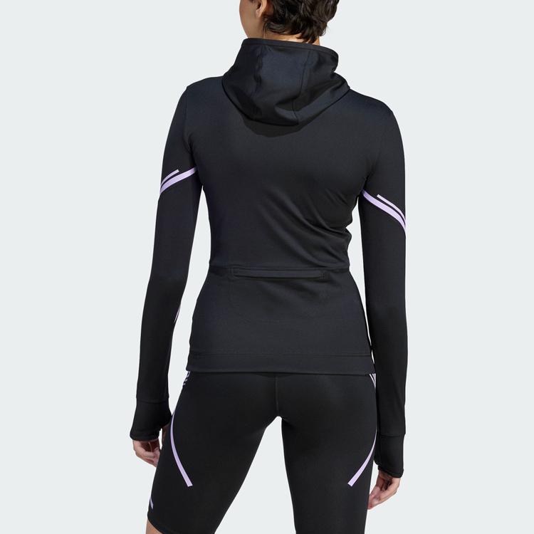 adidas Женская черная спортивная куртка с капюшоном Stella McCartney Truepace, приталенного кроя II3232
