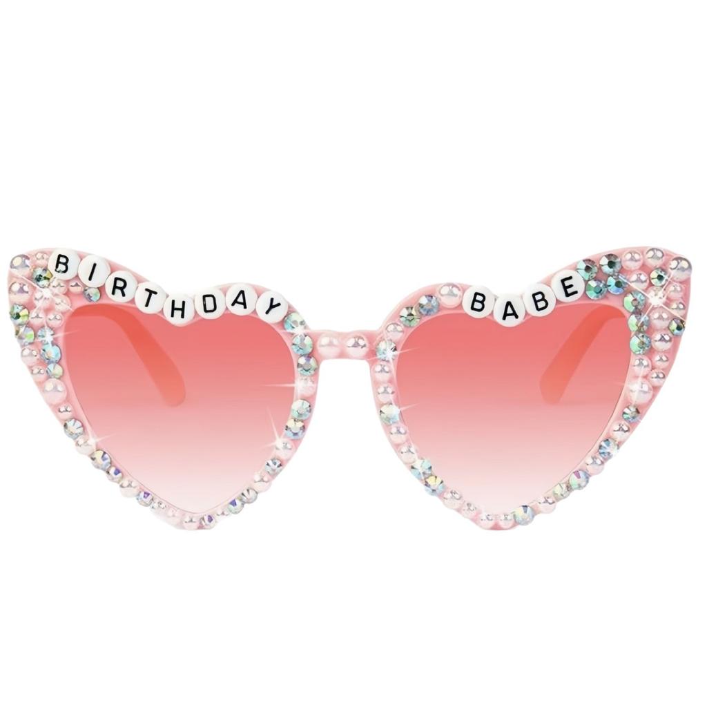 Bridal sunglasses BRIDE fashion rhinestone inlaid bride letters pearl peach heart bachelorette party sunglasses