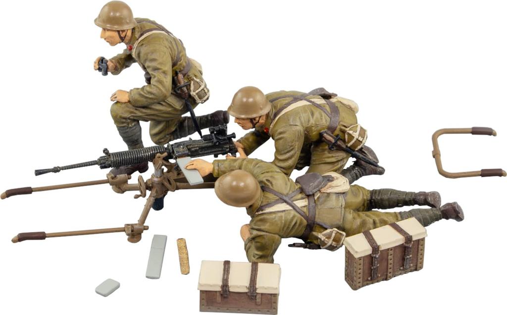 Pit-Road 1/35 Серия Grand Armor Японская армия Тяжелый пулемет Тип 92 Пластиковая модель-конструктор с 3 фигурами пулеметчиков G39 (военный)