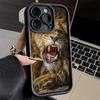 Чехол для телефона iPhone 17 Air 16E 15 16 Pro Max Лев Мужчина Король Чехол 14 Plus 13 12 Mini Мягкий Силиконовый Fundas