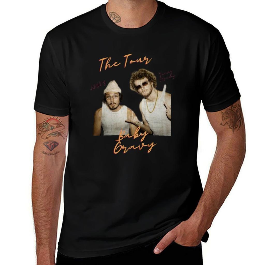 Baby Gravy Baby Gravy Tour TShirt Simple Casual Short Sleeve Cotton TShirt