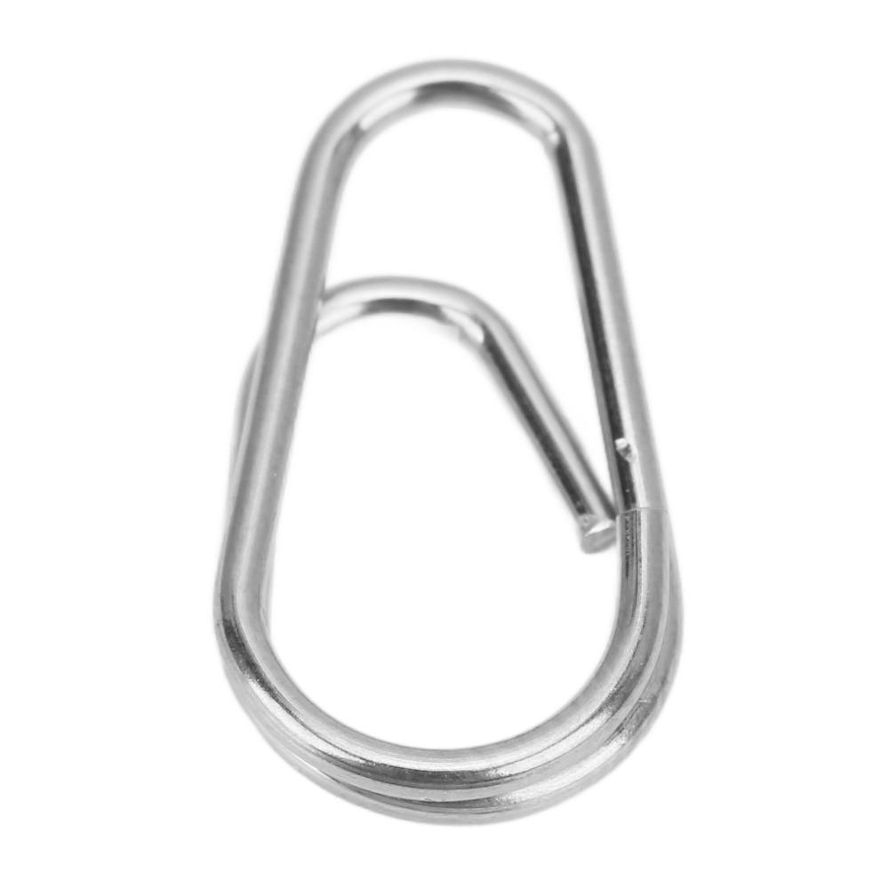 100PCS Lightweight Fishing Lure Connectors Stainless Steel Fishing Split Rings  Lure Rigs