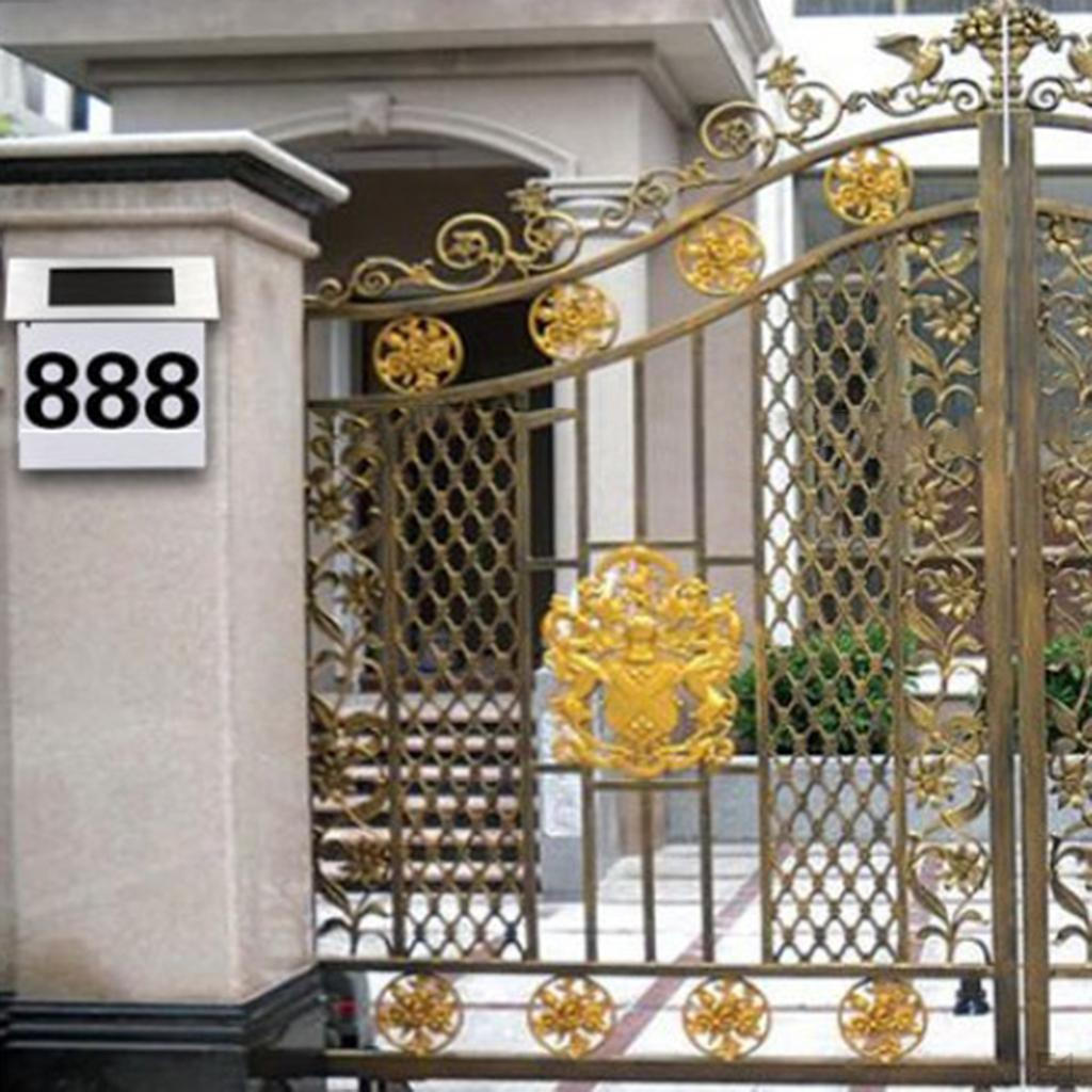 House Number Sign Plaque Garden Effect Door Plate Wall Display