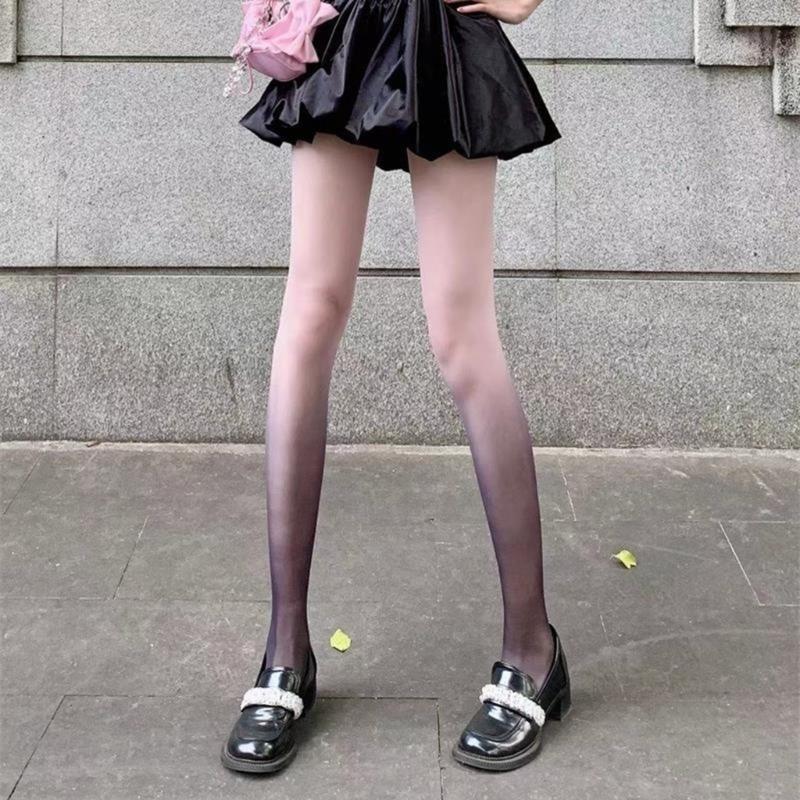 Women's Sheer Tights Control Top Pantyhose Rainbow Gradients Tights,High Waist Pantyhose Thigh High Stockings Hosiery