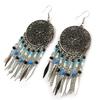 [N8366] - Silver Blue 'Navajos' Designer Earrings