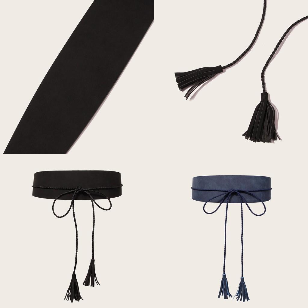 Модный бохо пояс-веревка с бахромой, широкий, из искусственной кожи, для повседневной женской моды