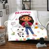 Custom Name Gabby's Dollhouse Theme Printed Blanket - Perfect for Couch, Bed, Travel & Outdoor Use | Machine Washable, Cozy & Durable.