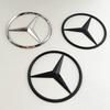 90mm ABS Chrome Black Logo Mercedes Emblem Rear Star Badge For Mercedes Benz W203 W206 W212 X253 W167 W166 W247 C E GLA GLC GLE