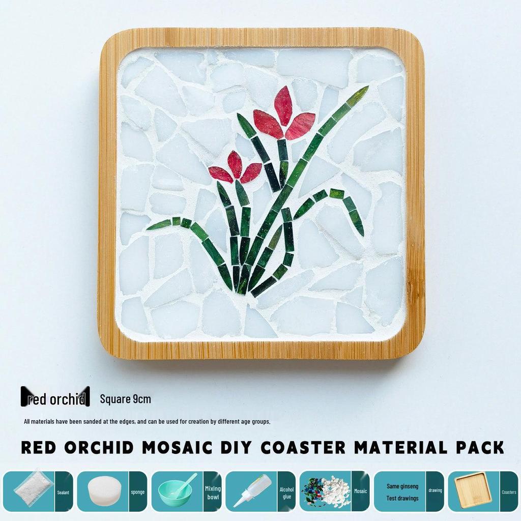 DIY Handmade Mosaic Coaster Kit for Students - Perfect for Kindergarten Activities and Halloween Crafting