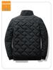 Мужская осенне-зимняя хлопковая куртка в корейском стиле с легким пухом и воротником-стойкой