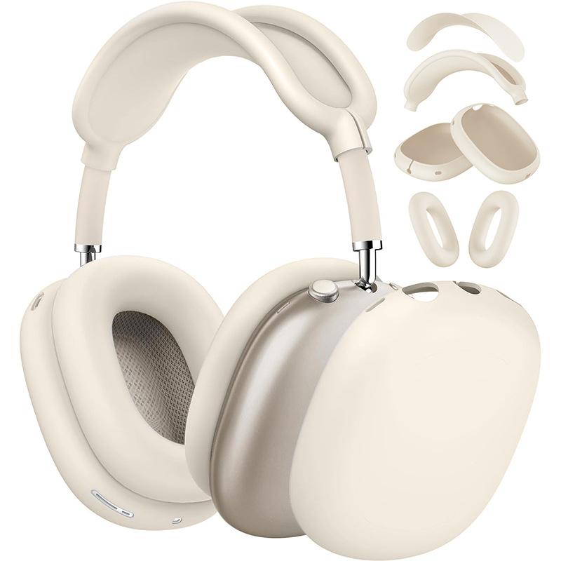Защитный набор 4-в-1 для AirPods Max 1/2 - Прозрачные амбушюры + Силиконовое оголовье и амбушюры