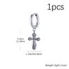 High Quality Cross Hoop Earring for Men,Hypoallergenic Stainless Steel Cross Charms Pierced Earring,Hip Hop Trendy Jewelry