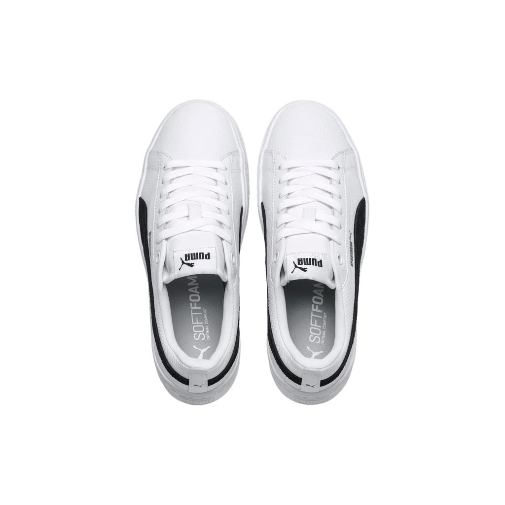 (WMNS) PUMA Smash Platform L 'White Black' Women's 366487-12