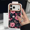 Чехол для телефона из ТПУ с текстурой кожи для iPhone 17 17e 16e 16 15 Pro Max 14 13 Pro Max 11, масляная живопись, цветок, мягкая силиконовая задняя крышка