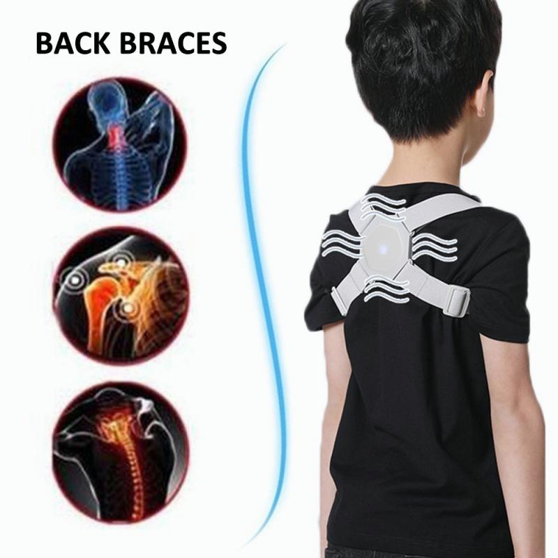 Интеллектуальный корректор осанки, пояс с напоминанием о вибрации, зарядка через USB, плечевой ортез, задний ремень, подходит для детей, подростков и взрослых