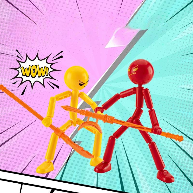 1 Набор Новая Фигурка Действия Stickman Собранный Робот Подвижный 3D Печать Манекен Многосуставной Stickman Игрушка