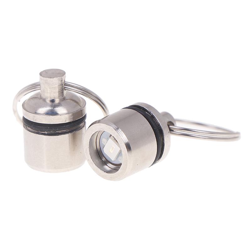 2Pcs Mini Led Light Key Chain Luminated Keyring Pendant Colorful Mini Electronic Light Keyring Flashlight Lamp Keychain