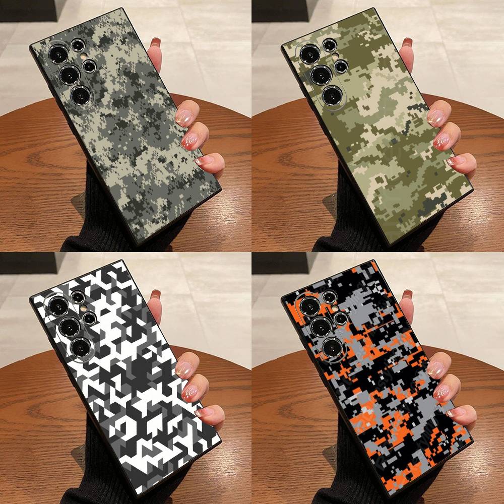 C-Camouflage-E Роскошный Черный Чехол Для Телефона Для Samsung Galaxy S23 S24 S25 Ultra S22 Plus S21