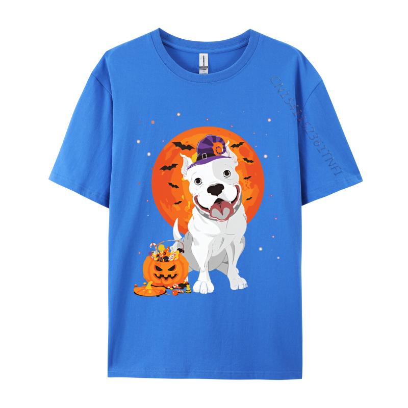 Pitbull Halloween Costume Pumpkin T Shirts Print Tee Shirts Men Casual Plus Size Oversize Printed Tshirt