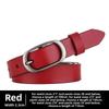 Buckle Alloy Elliptical Leather Women Belt For Fashion Casual Office Gift Use