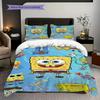 Spongebob Squarepants Yellow Background Threepiece Set 1 Duvet Cover 2 Pillowcase Without Core Duvet Cover And Pillowcase