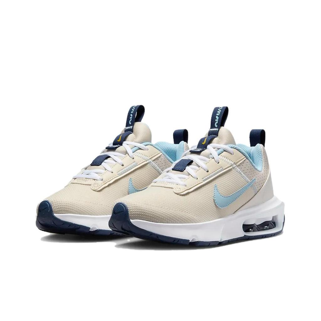 Nike Air Max Intrlk Удобная Универсальная Ткань Синтетическая Кожа Низкий Верх Детская Повседневная Обувь Детские кроссовки Желтый Белый DH9393-104