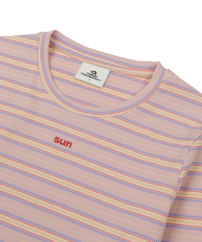 ВОСКРЕСНЫЙ ФРУКТОВЫЙ РЫНОК W) Футболка с длинным рукавом Sun Stripe Ls Tee Розовый