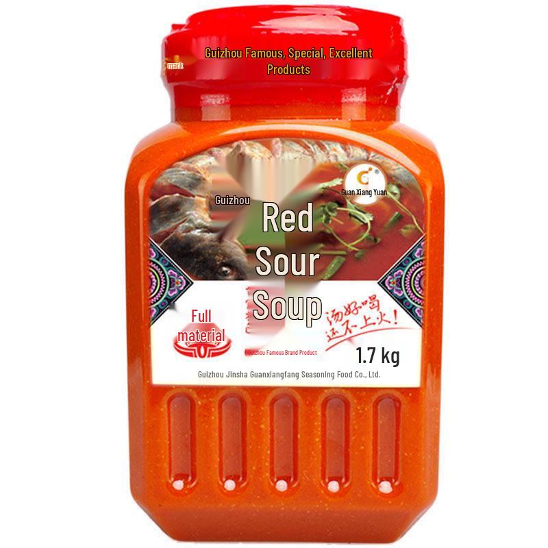 Kaili Red Sour Tomato Hot Pot Base: Authentic Guizhou Specialty Seasoning for Beef