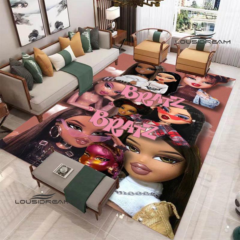 Ковер с принтом мультфильма Bratz Аниме ковер Декор для спальни Коврик для йоги Ковер для улицы Ковер для зоны Нескользящий ковер Подарок на день рождения