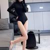 Женский корейский узкий треугольный цельный купальник с защитой от солнца и длинными рукавами