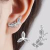 Flower Leaf Asymmetrical Leaf Earrings Earrings Temperament Simple Fashion Ladies Party Daily Accessories Valentine's Day Gift