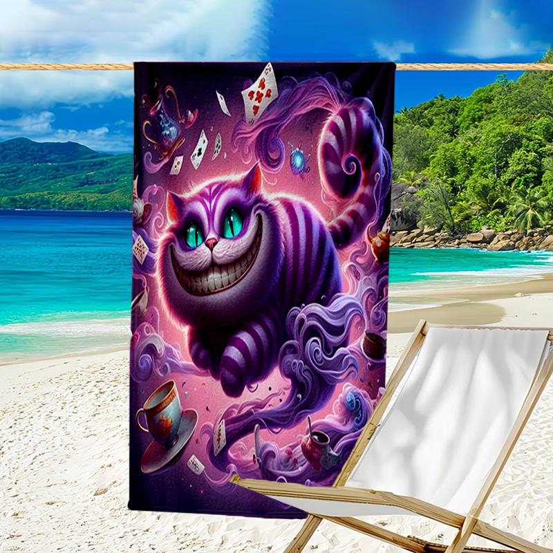 WonderlCat Fantasy Beach Towel - Soft, Absorbent Microfiber, Lightweight, Ideal for The Beach, Parties, Travel, Camping fan gifts
