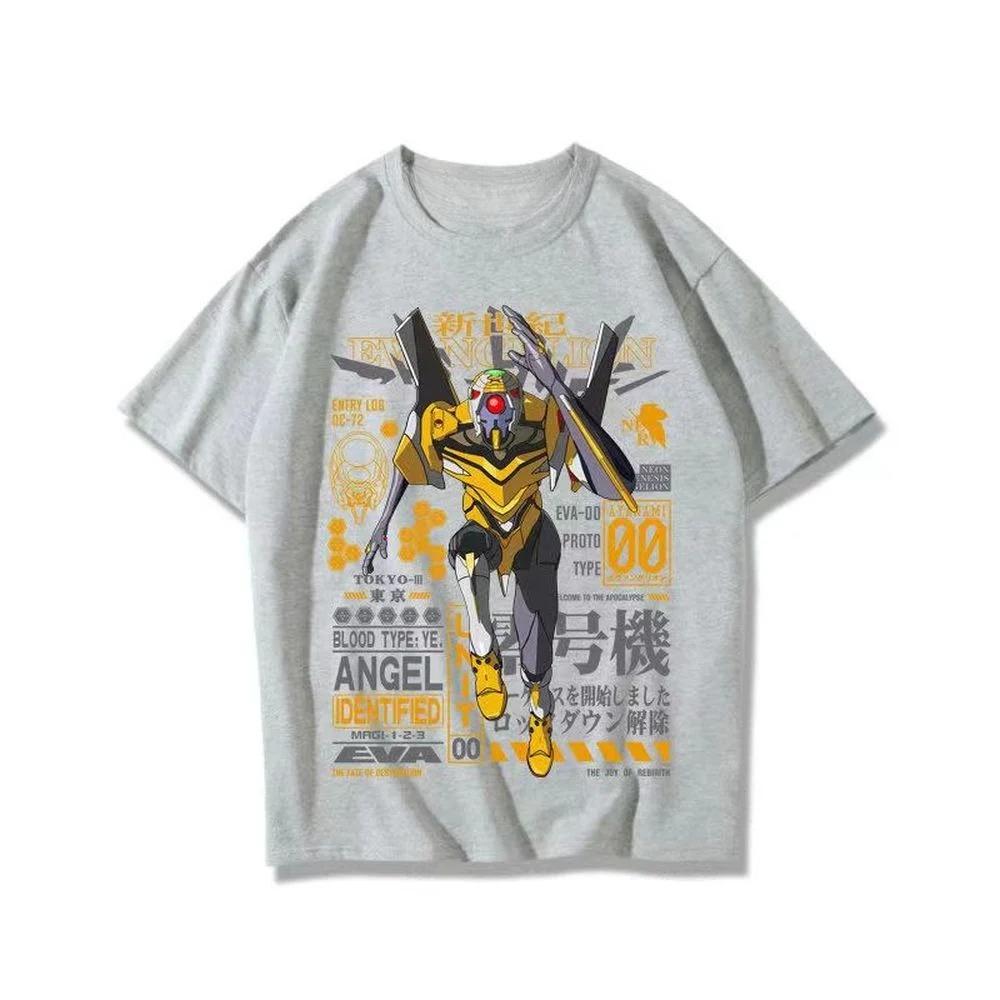 Neon Genesis Evangelion Unit01 Ikari 01 Purple Unisexga Print Black T Shirt 2026 Summer Oversized Anime Graphic Tee For Unisex Unisex