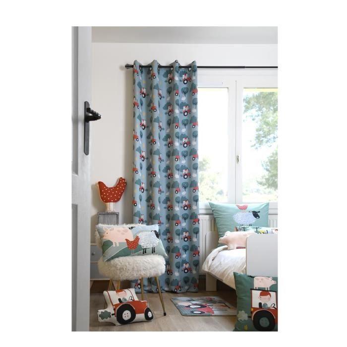 Coussin décoratif - La poule de Tom - 40 x 32 cm - 100% coton - Non déhoussable - Rouge