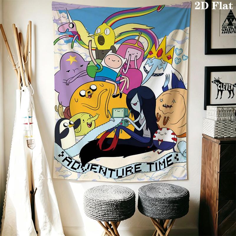 Adventure Time Pattern Home Decor Tapestry, Wall Hanging, Decorative RV Wall Cloth.MGT0918021