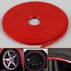 8M Red Car Wheel Hub Rim Edge Protector Ring Tire Guard Sticker Rubber Strip US