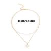 Elegant Multi Layer Imitation Pearls Pendant Necklace for Women Adjustable Length and Alloy Chain Neckpiece Jewlery