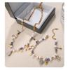 High-end zircon natural stone pearl necklace - unique design choker
