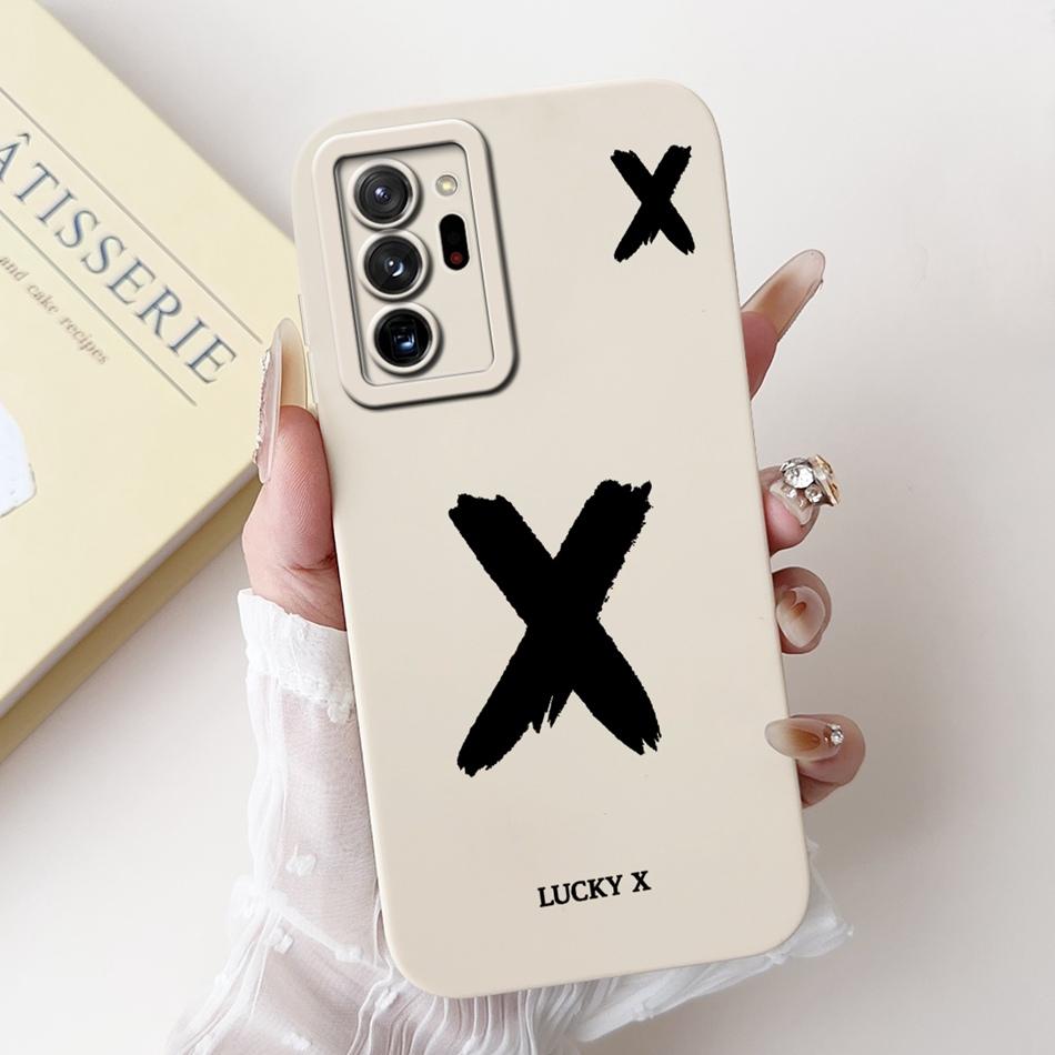Для Samsung Galaxy Note 20 Ultra Note20 Счастливой Первой Буквой Чехол для Телефона Для Samsung Note 20 20Ultra 5G Мягкие Силиконовые Чехлы