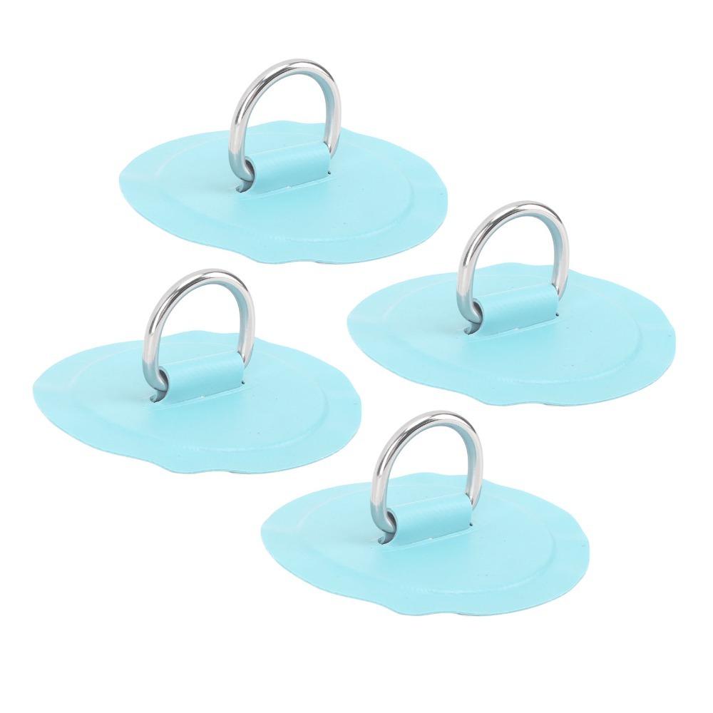 4PCS Round D Ring Patch 3.1 Inch Inflatable Boat D Ring Convenient Kayak D Ring for Raft