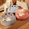Pet Nest Paw-Shaped Pet Bed Warm Comfortable Anti-Slip Fluffy Plush Cat Dog Sleeping Nest Pet Supplies