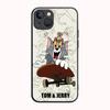 Чехол B-74 Jerry and Tom Black для Redmi 10A 10C 12C 13C 9A 9C 9T A3X Note 10 9 9S 10S iPhone 11 12 13 14 15 16 X XS Pro Max Mini 7 8 Plus XR