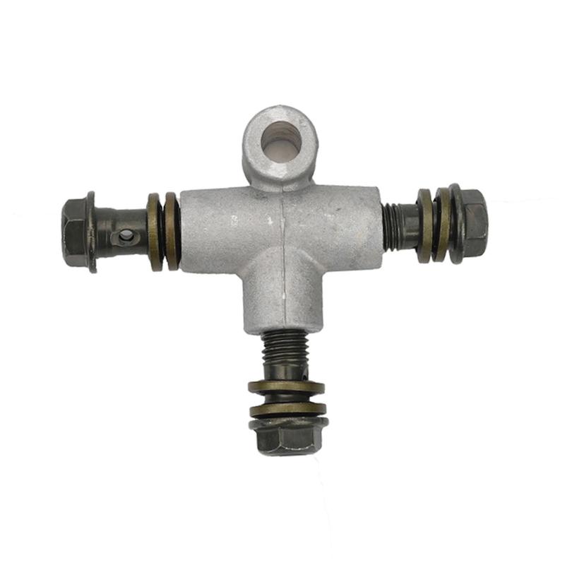 Metal T Shape Brake Line Tee Female Coupling Three Way Connector Car Brake Tube Fitting for ATV Go Kart Hydraulic System