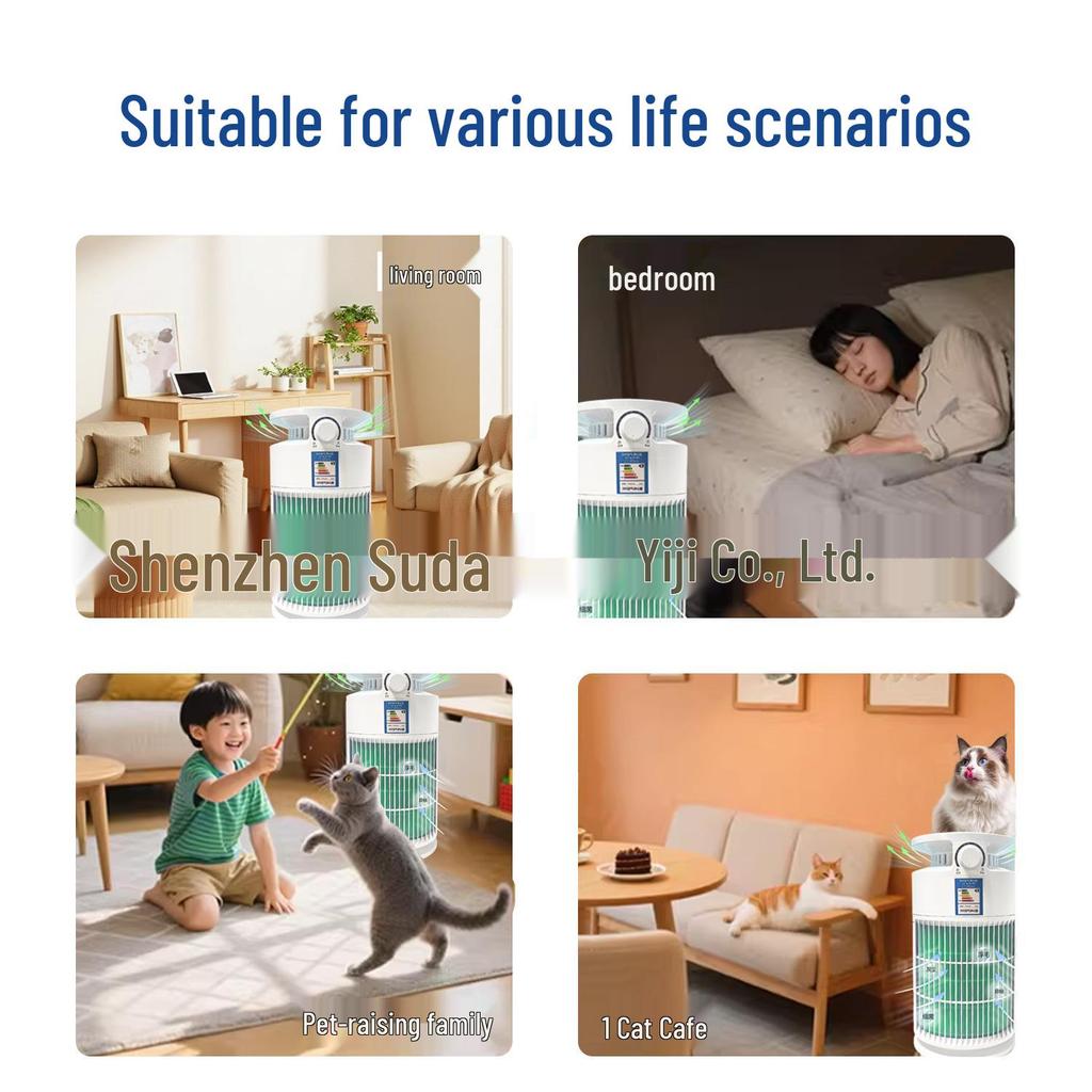 Smoke & Dust Air Purifier for Homes – Bedroom & Living Room Deodorizer with Hair Removal & Sterilization