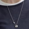 Me me Кружевная лента сердце длинное ожерелье