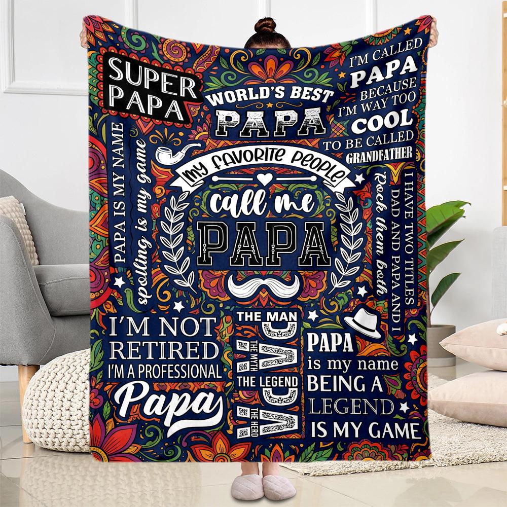 Love You Dad Blanket Flannel Blanket-Soft and Suitable for Sofas,Beds,Offices,Travel,All Seasons,Great Gift for Holidays and Birthdays.