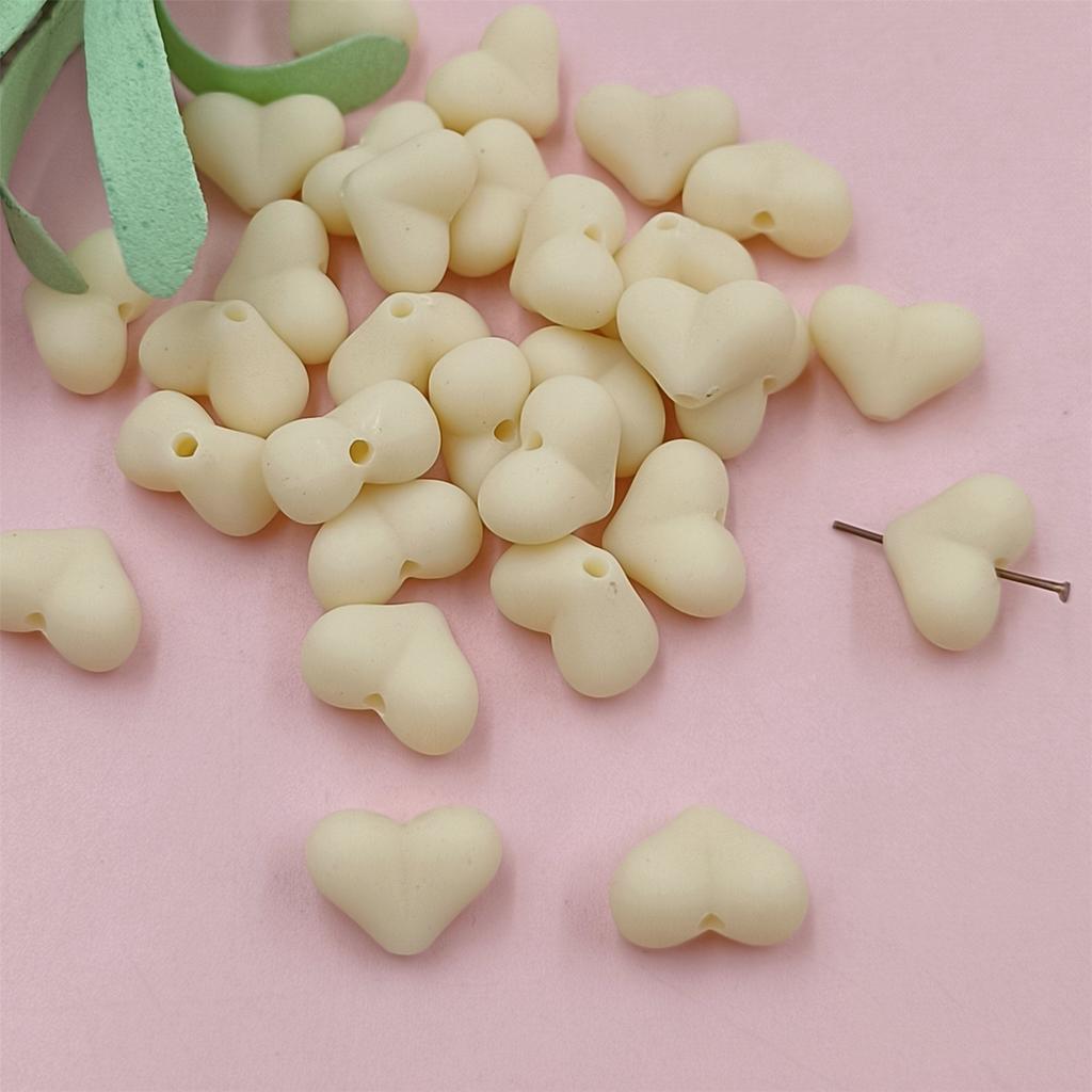 Товары для дома, вечеринки, модные украшения своими руками, аксессуары, цепочка для мобильного телефона, материалы для творчества, сердце, 9 цветов, 30 шт., однотонные резиновые бусины 15x11 мм
