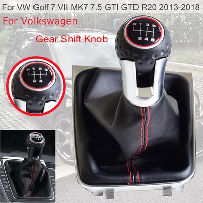 Для VW Golf 7 A7 MK7 Для GTI GTD 2013 2014 2015 2016 2017 2018 Автомобиль 5 6-ступенчатая ручка переключения передач Кожаный чехол
