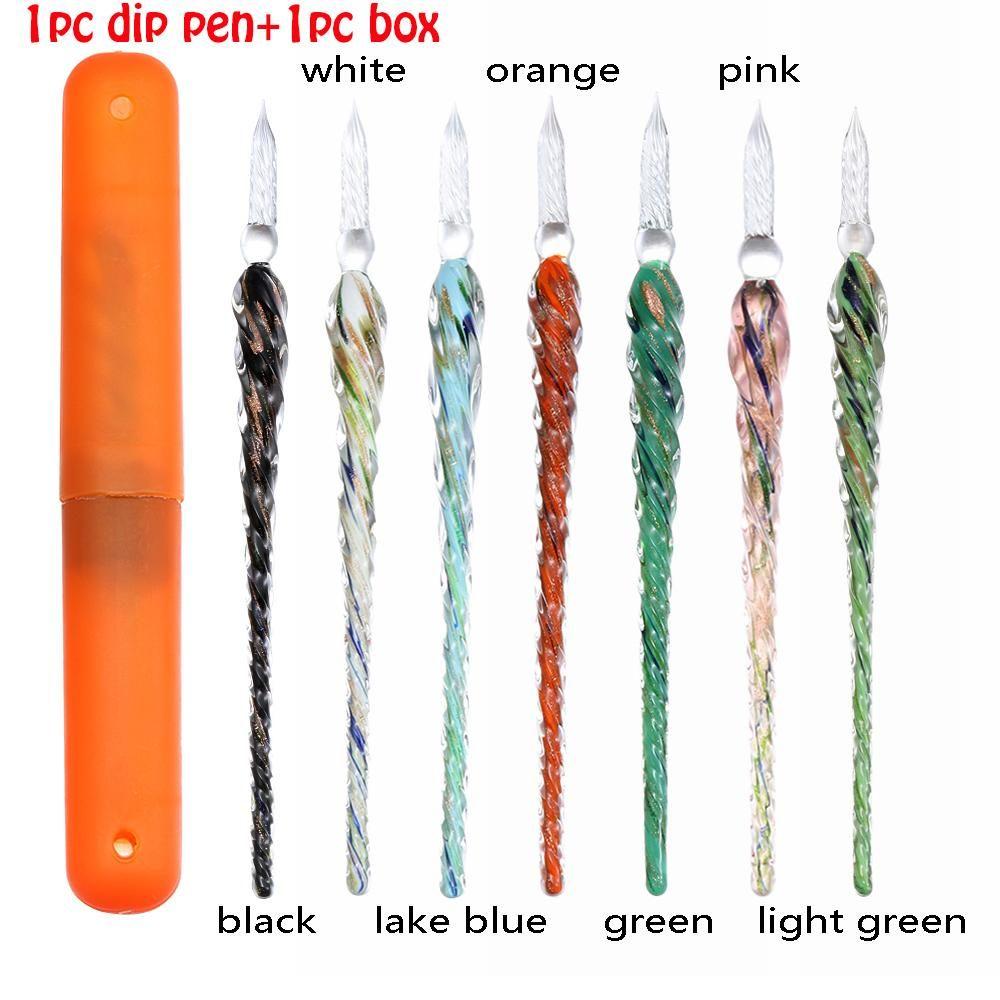 New Dipping Painting Gift Glass Drip Fountain Pens Filling Ink Dip Pen