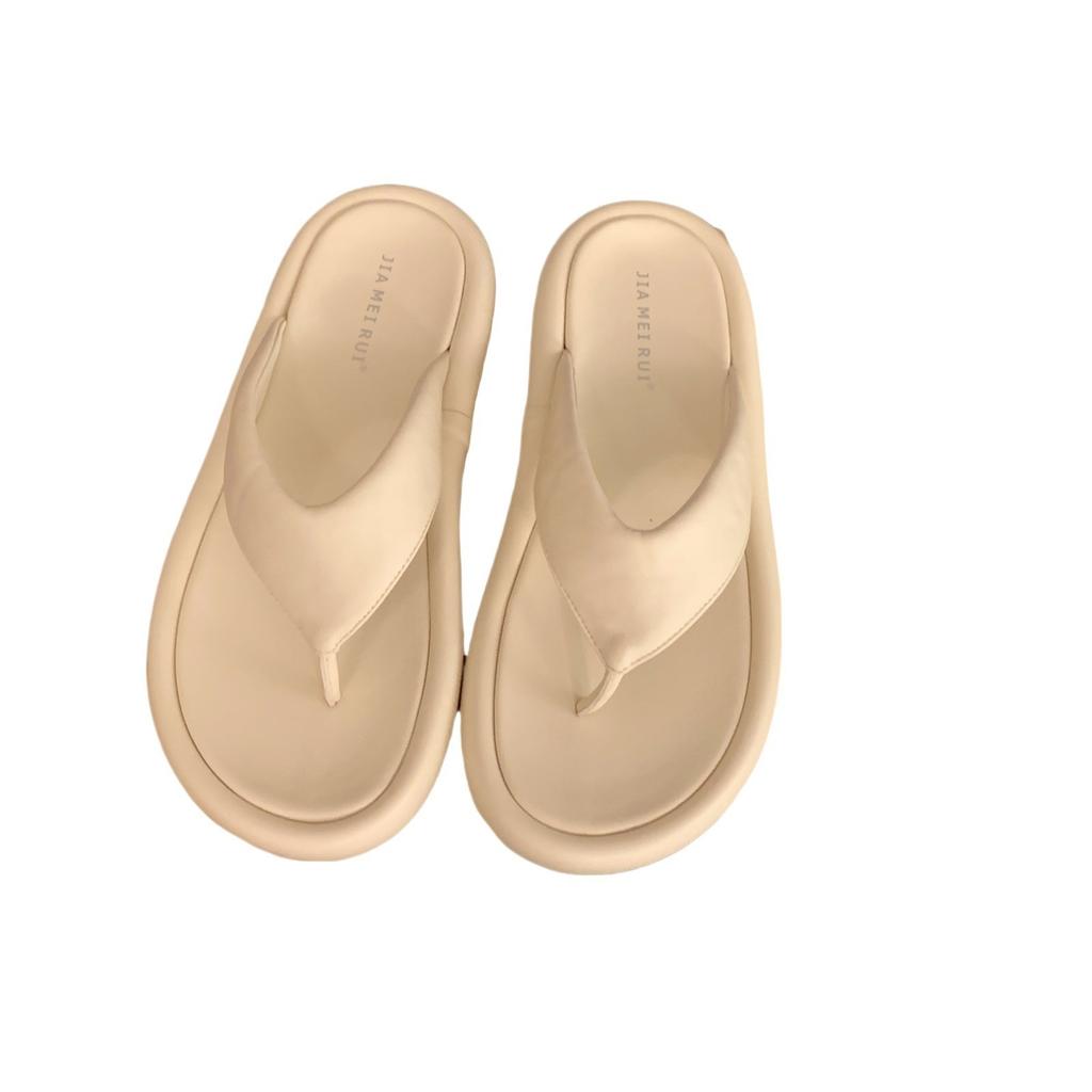 Thick-soled Flip-flops Shoes Women's Shoes Wear 2025 New Summer Soft-soled Shit-stepping Sandals Beach Sandals